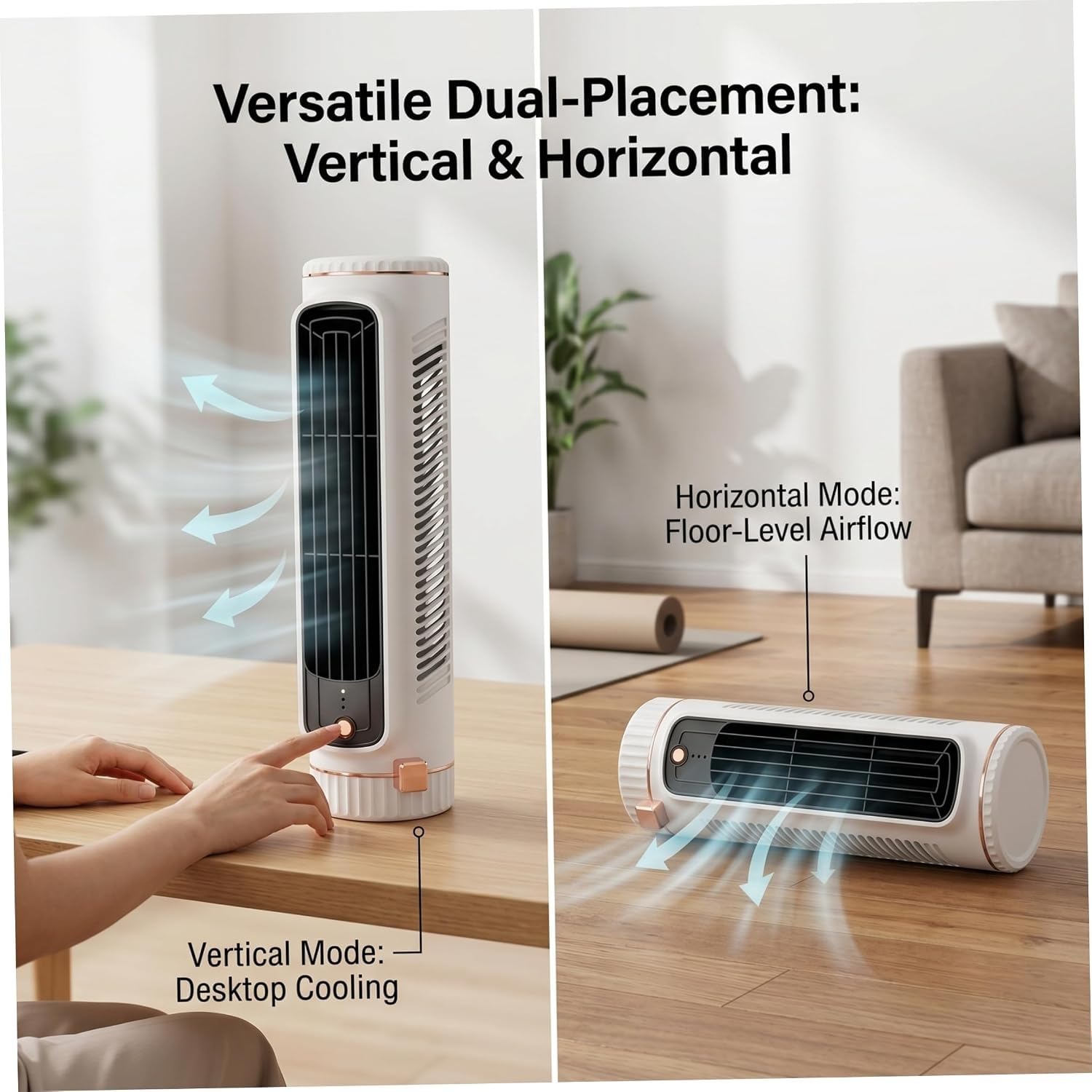 Amazon | ミニポータブルエアコン、窓なし充電エアコン | 3スピード
